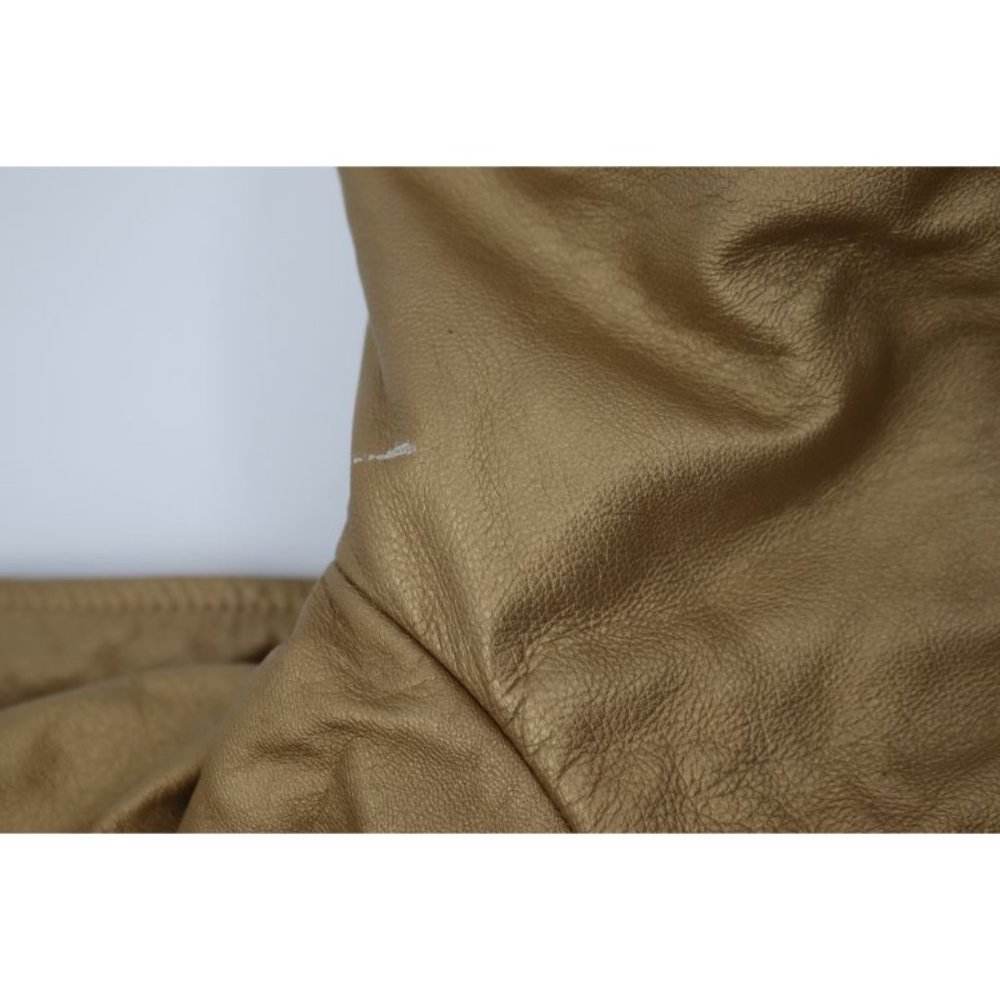 adidas women's size XS leather snap button closure jacket hooded gold trefoil - Picture 12 of 15